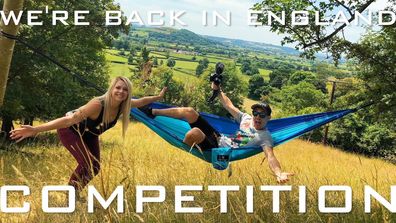 WE'RE BACK IN ENGLAND - WIN A HAMMOCK COMPETITION | Barbster360 Travel Vlog