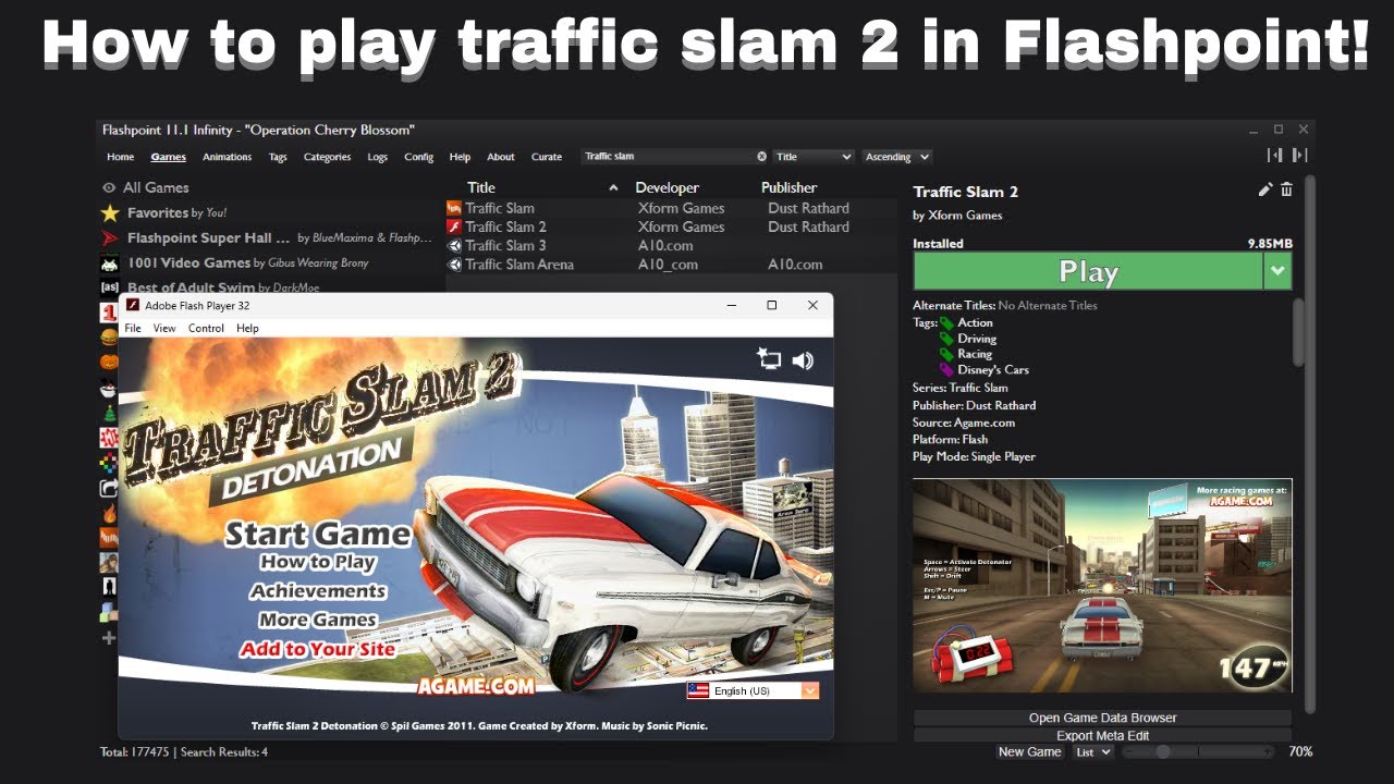 How to play Traffic slam 2 in Flashpoint!