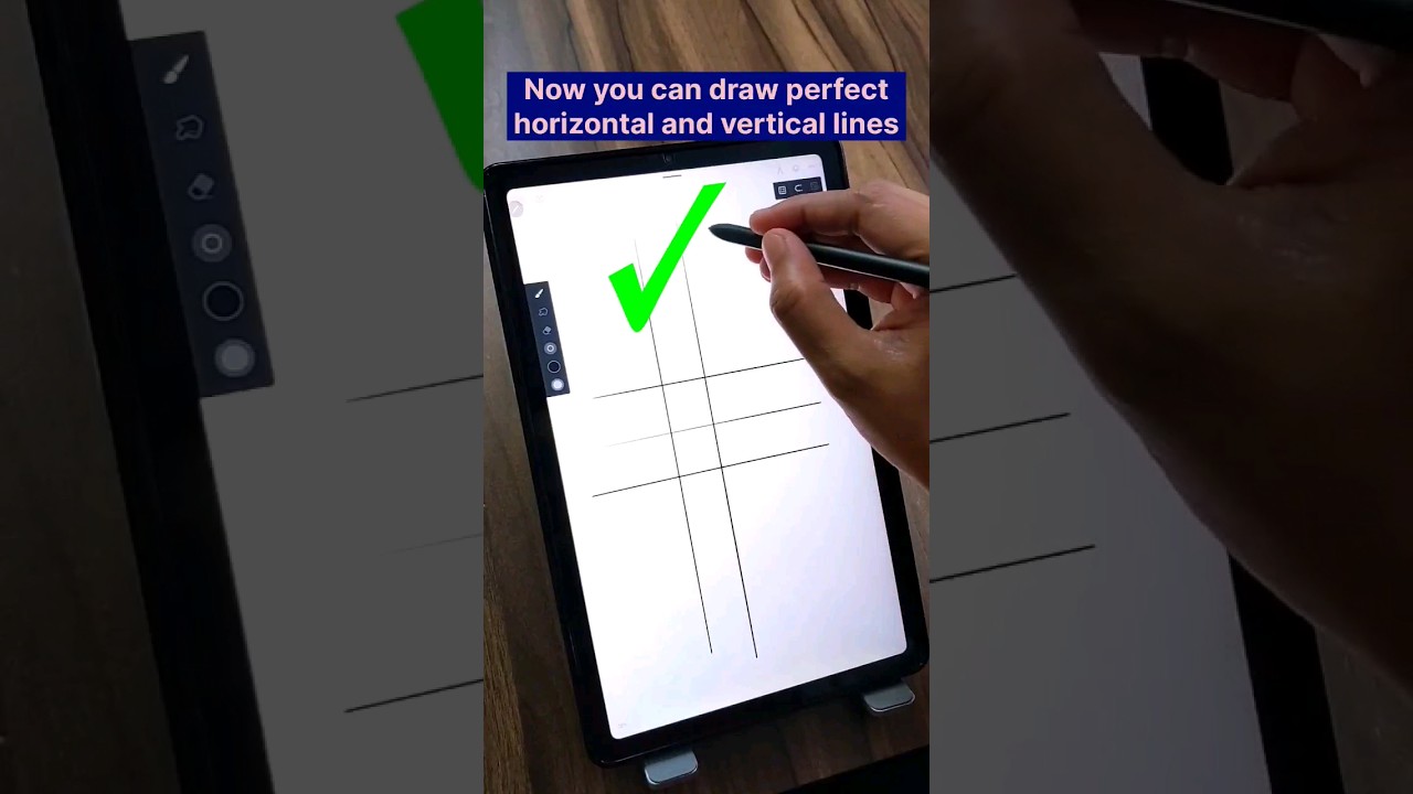How to draw perfect horizontal and vertical lines in infinite painter #infinitepainter #shorts