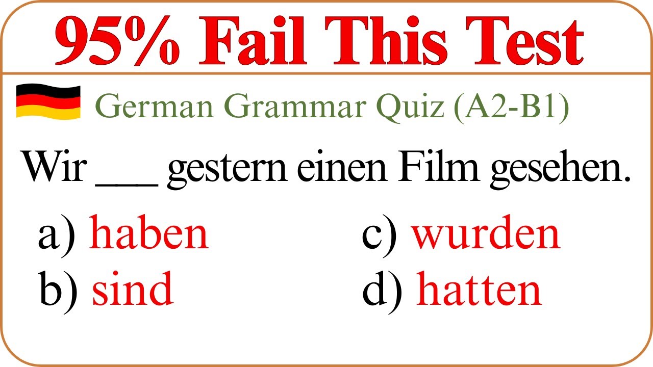 Deutschtest A2-B1 | Bestehst du diesen Grammatik-Check? 🧠
