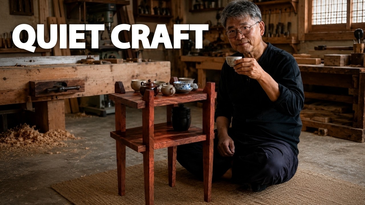 WATCH a Korean Woodworker Build a Handmade Tea Table