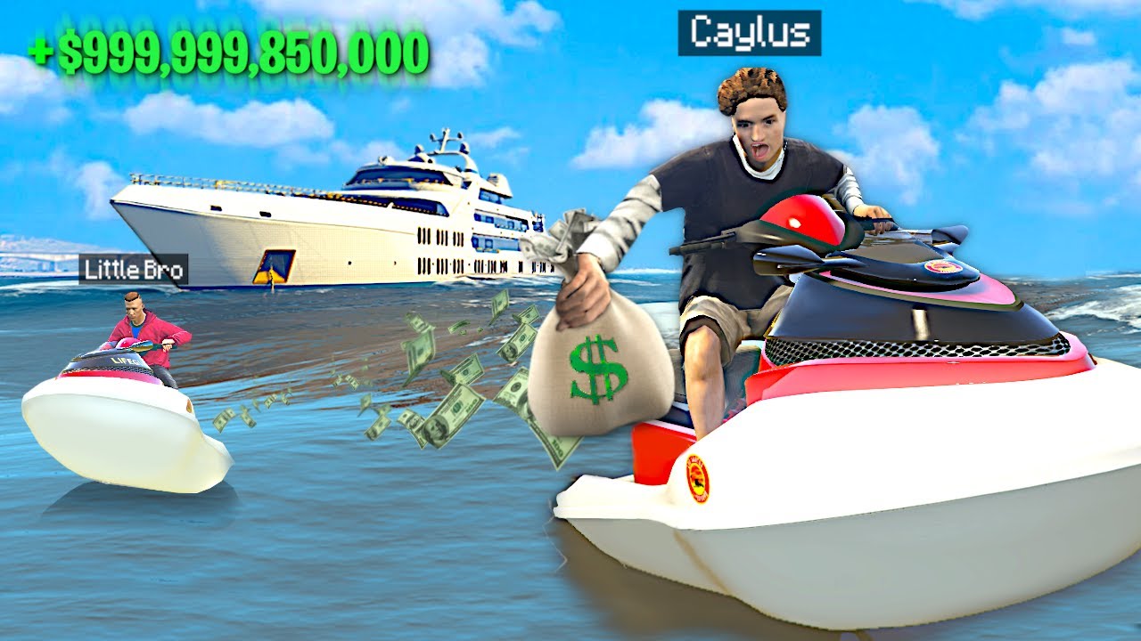 ОГРАБЛЕНИЕ МЕГАЯХТЫ с младшим братом в ролевой игре GTA 5..