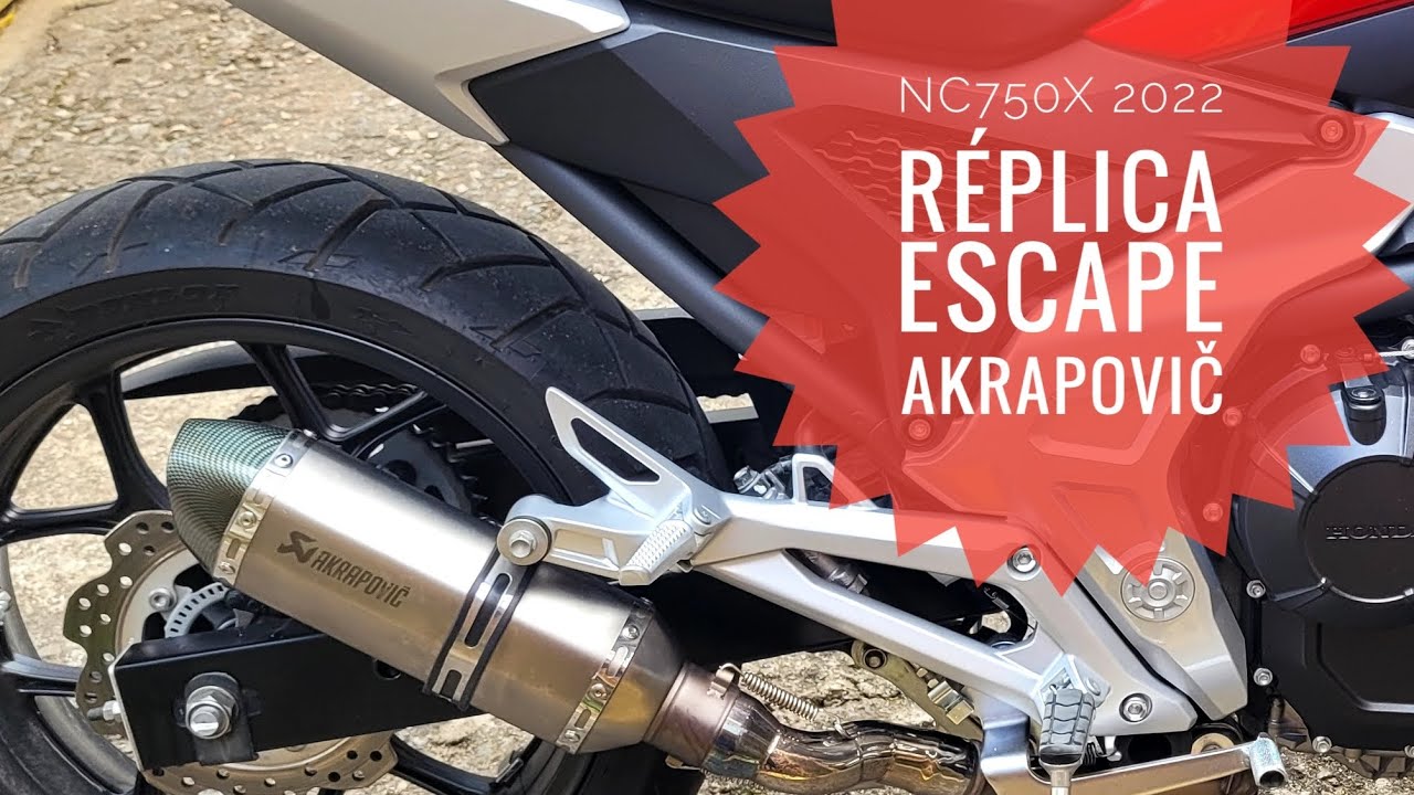 NC750X 2022. (RÉPLICA DO ESCAPE AKRAPOVIČ)