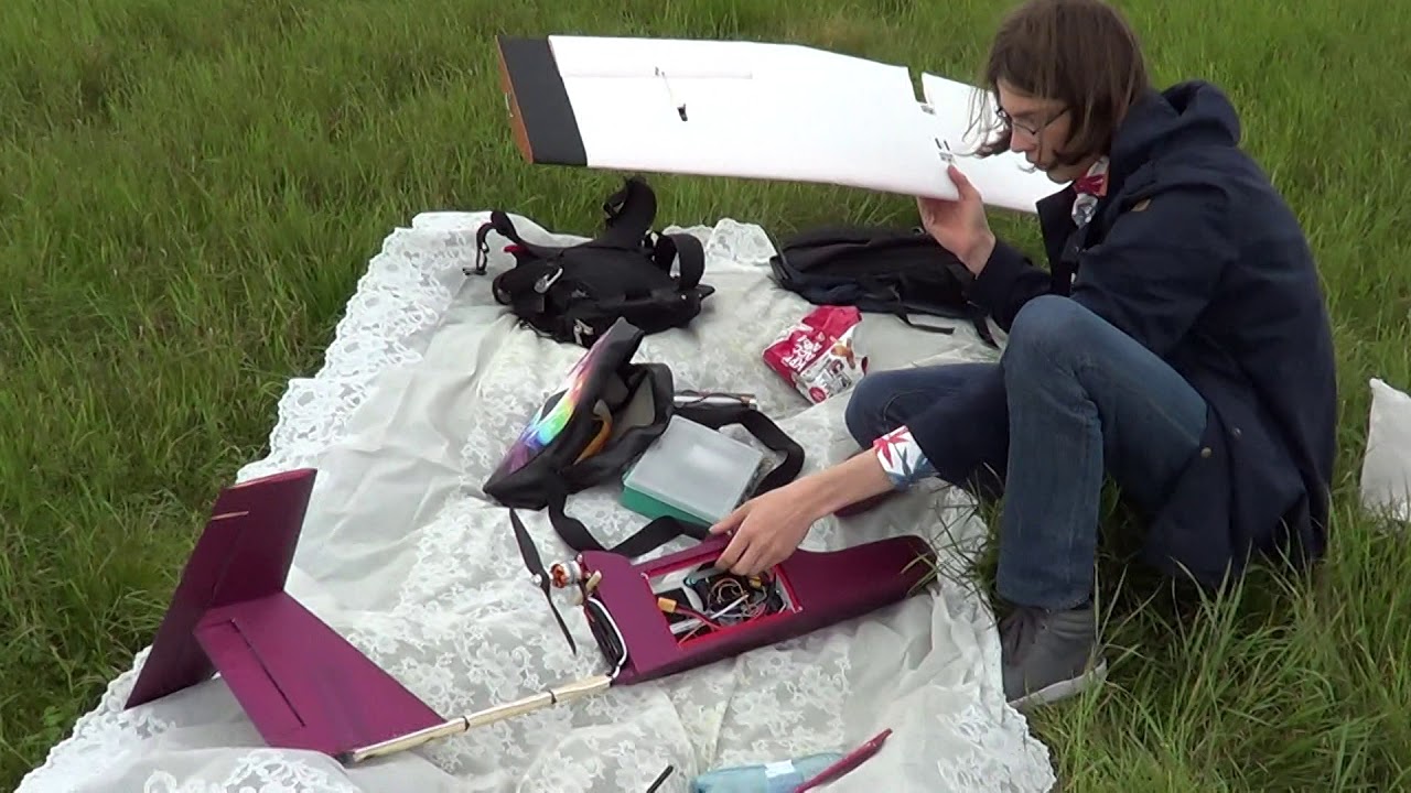 Самодельный самолет FPV SkyWalker 1680 #8 Сборка в поле
