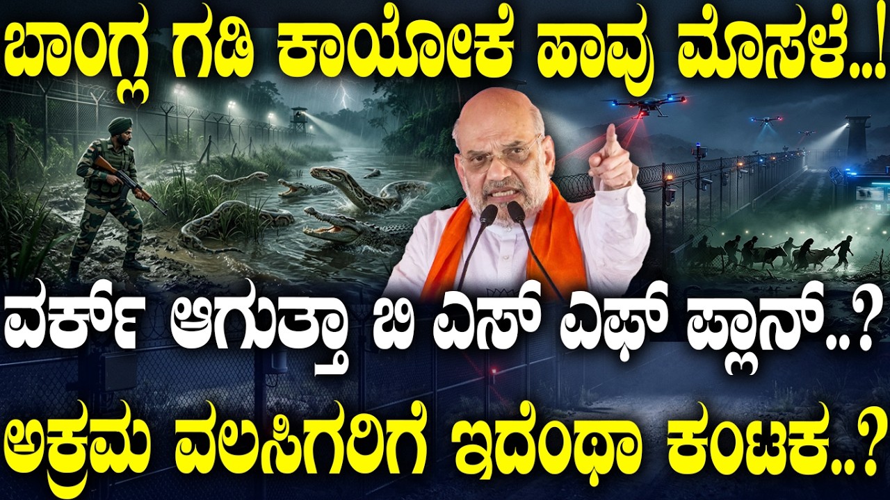 ಬಾಂಗ್ಲ ಗಡಿ ಕಾಯೋಕೆ ಹಾವು ಮೊಸಳೆ..! ವರ್ಕ್ ಆಗುತ್ತಾ ಬಿಎಸ್ ಎಫ್ ಪ್ಲಾನ್..? ಅಕ್ರಮ ವಲಸಿಗರಿಗೆ ಇದೆಂಥಾ ಕಂಟಕ..?