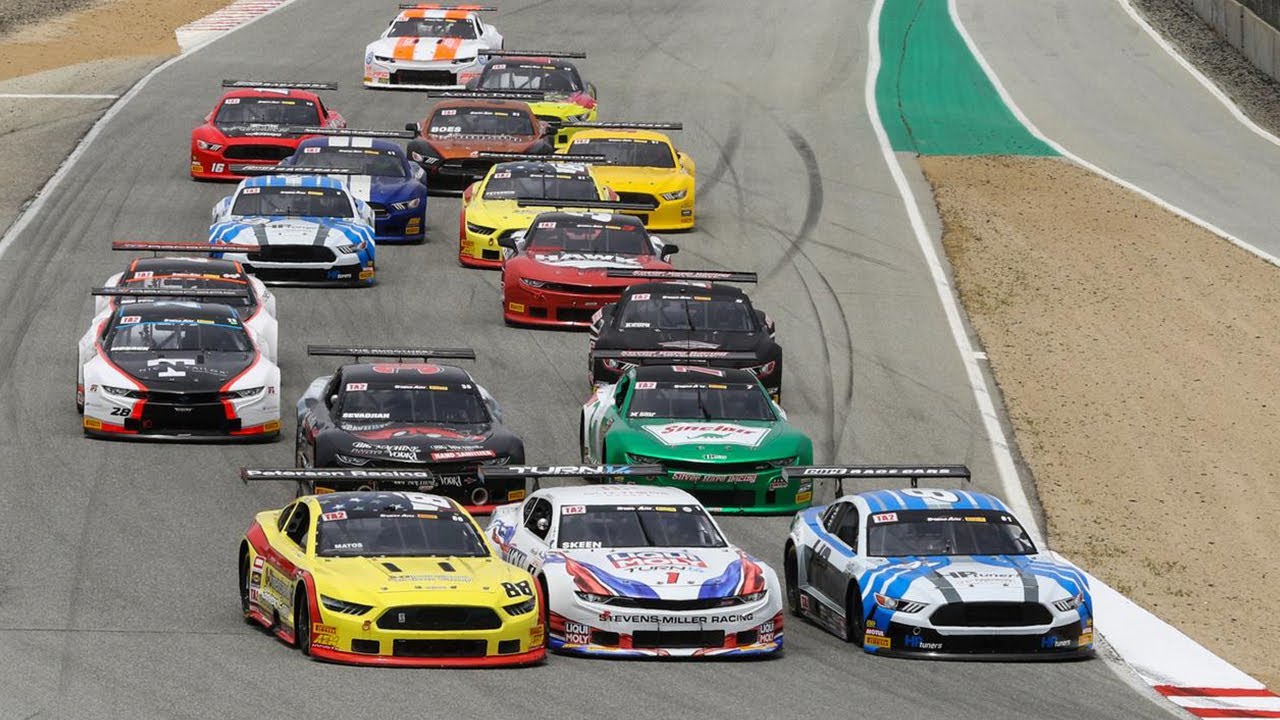 (Full Race Replay) Huge Trans Am TA2 Field at Laguna Seca Brings the Action