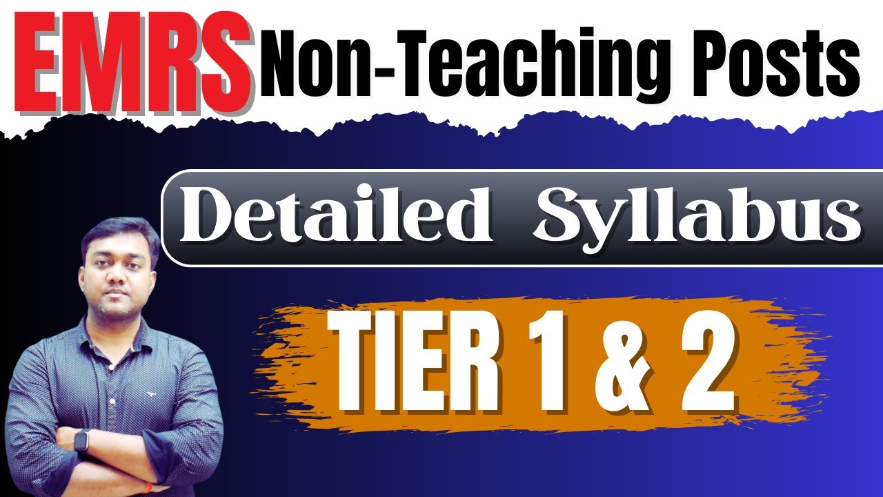 EMRS non-teaching posts detailed syllabus of tier 1 and tier 2 for Accountant, JSA & Lab attendant