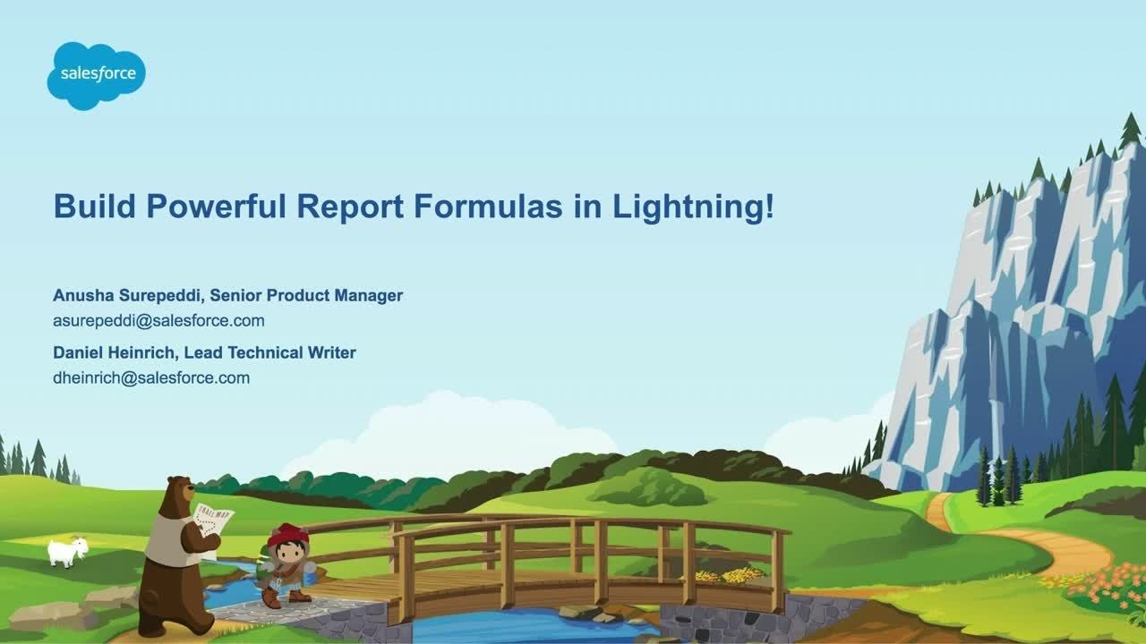 Build Powerful Report Formulas in Lightning!