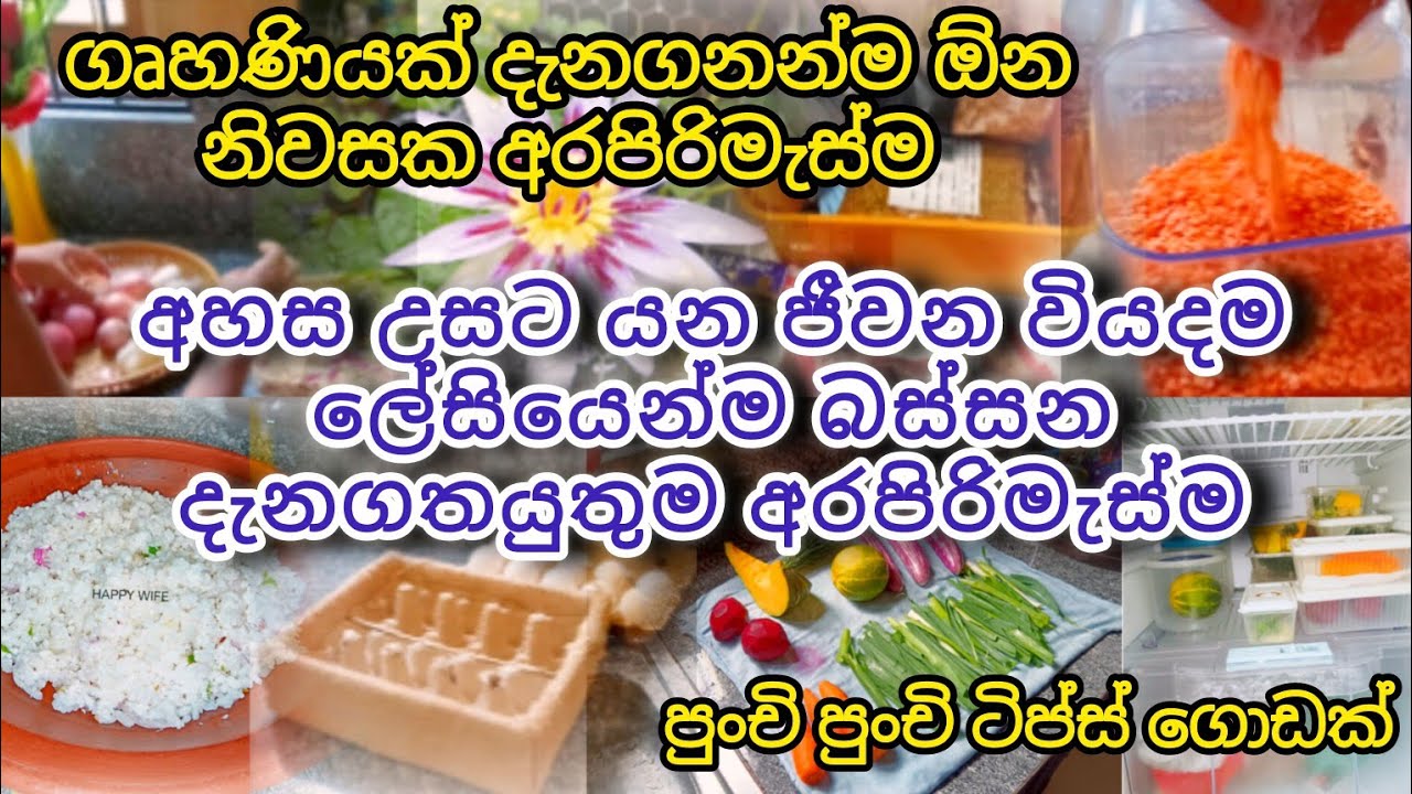 නිවසේ වියදම් අඩු කර නාස්තිය නැති කරන ගෘහණියක් දැනගතයුතුම අරපිරිමැස්ම🥰♥️#srilankanlif#home#kitchen