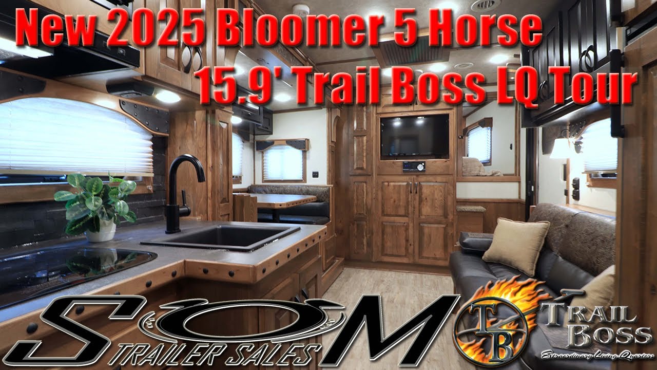 New 2025 Bloomer 5 Horse Trailer with 15.9′ Trail Boss LQ Tour