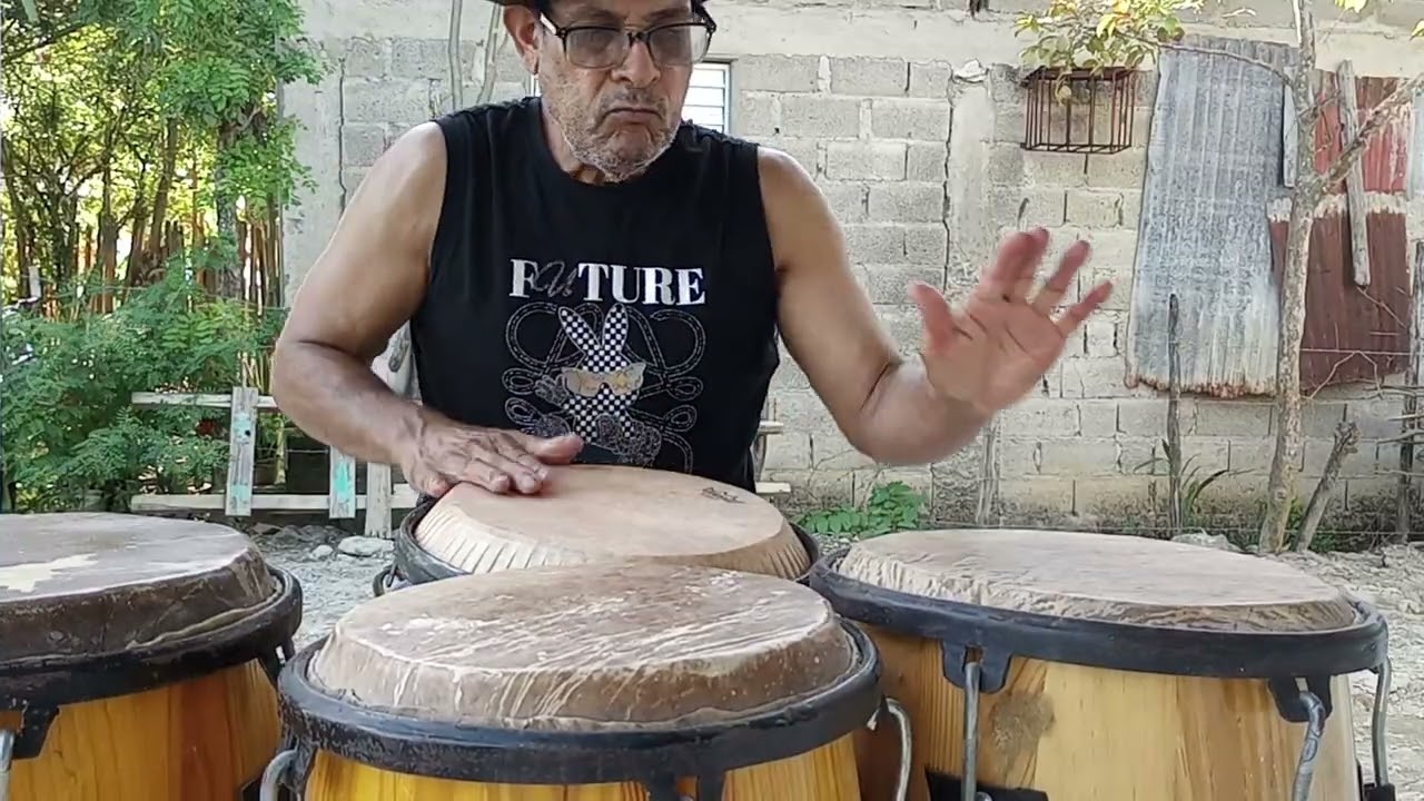 César gurupa probando mi quinto nuevo en una Rumba abierta con redobles Quinteo rudimentos y más