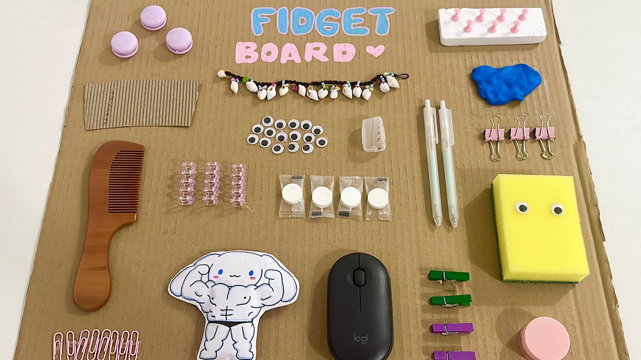 [ ASMR 🎧] FIDGET BOARD DIY | Rating my fidget toys