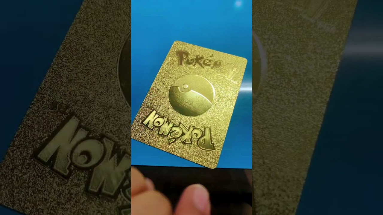 Pikachu & zekrom GX golden  plated tag team ￼