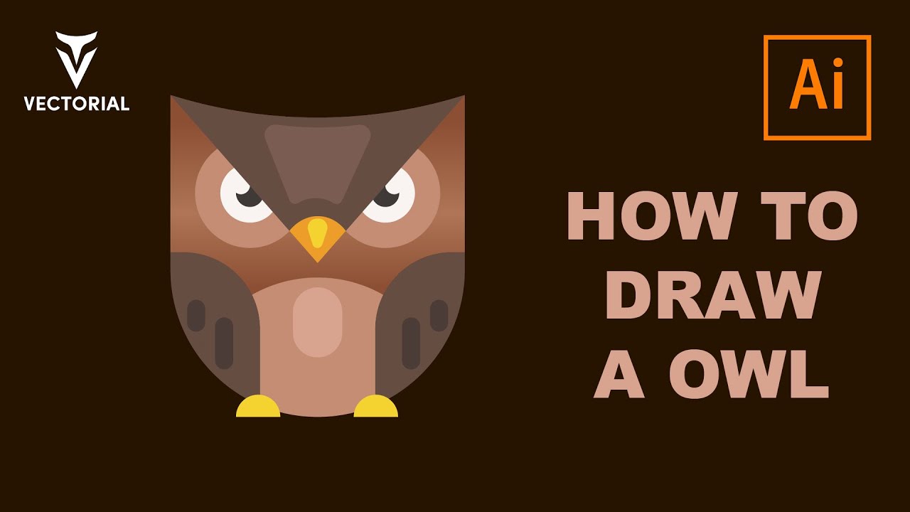 How to draw a Owl in Adobe Illustrator