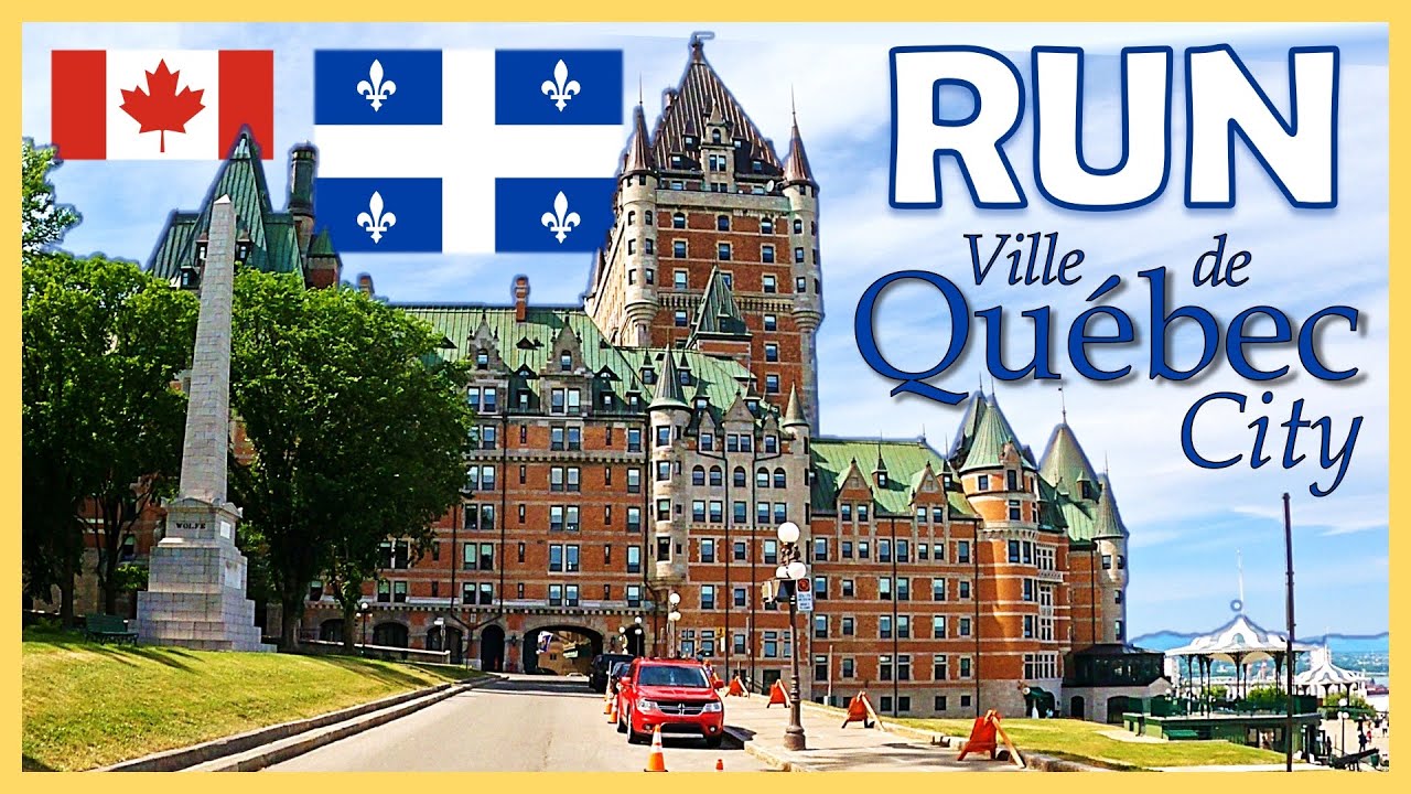 1 Hour Virtual Run in Beautiful Quebec City | Treadmill Workout Scenery | Virtual Running Videos