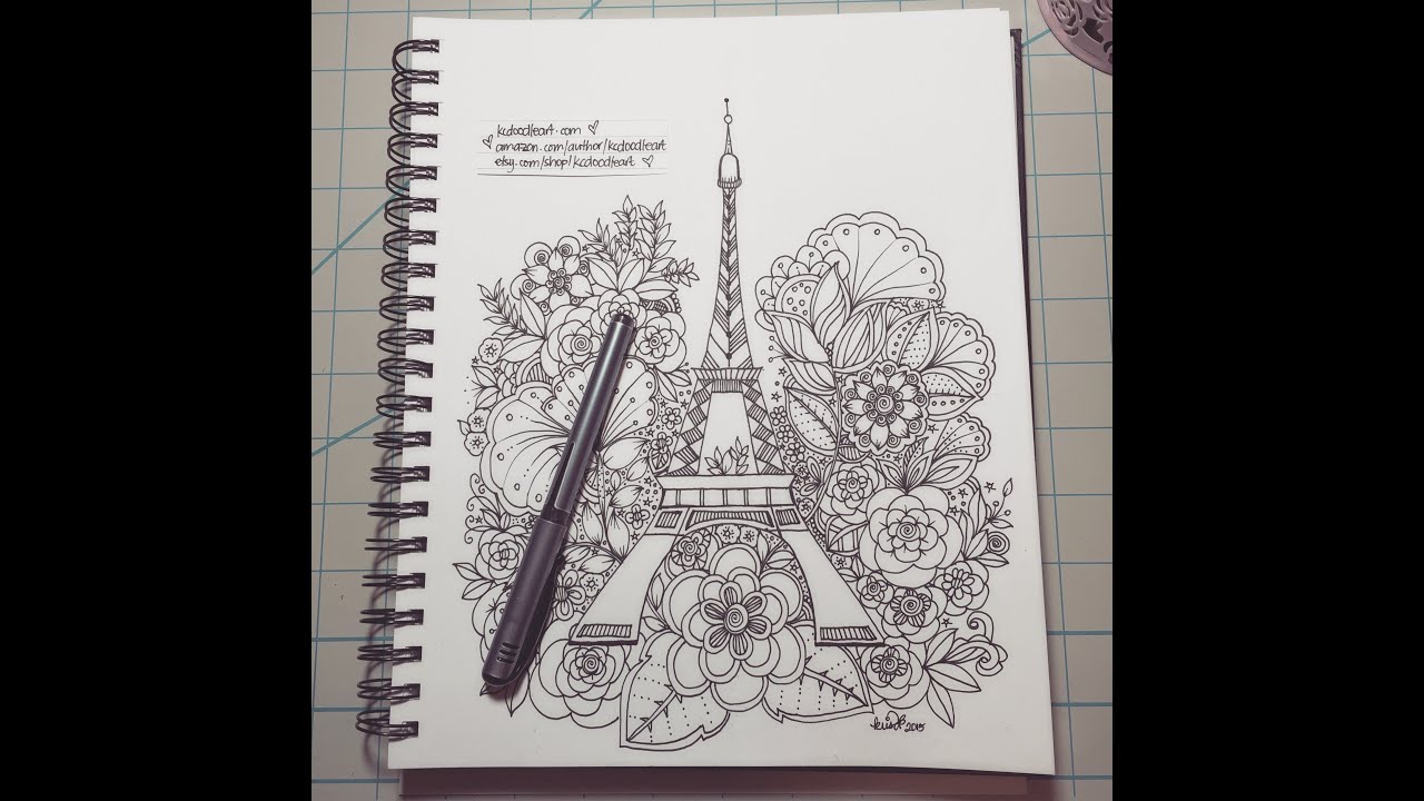 x2 speed - sort of slow doodling as requested - Eiffel Tower