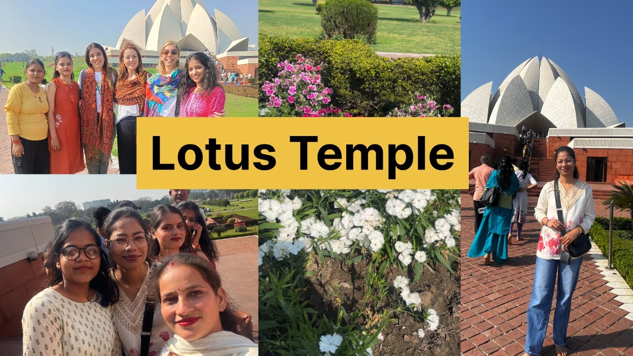 Finally visited the Lotus Temple 🌸 | outing with friends | #vlog #hostellife #nstinoida ##shopping 