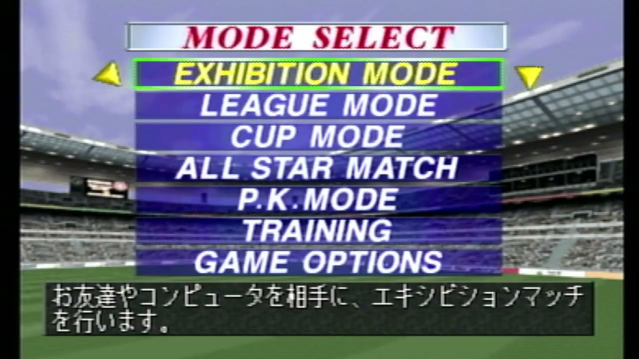 Winning Eleven 3 PS1 : world cup France 98 : Nigeria GO TO Champion