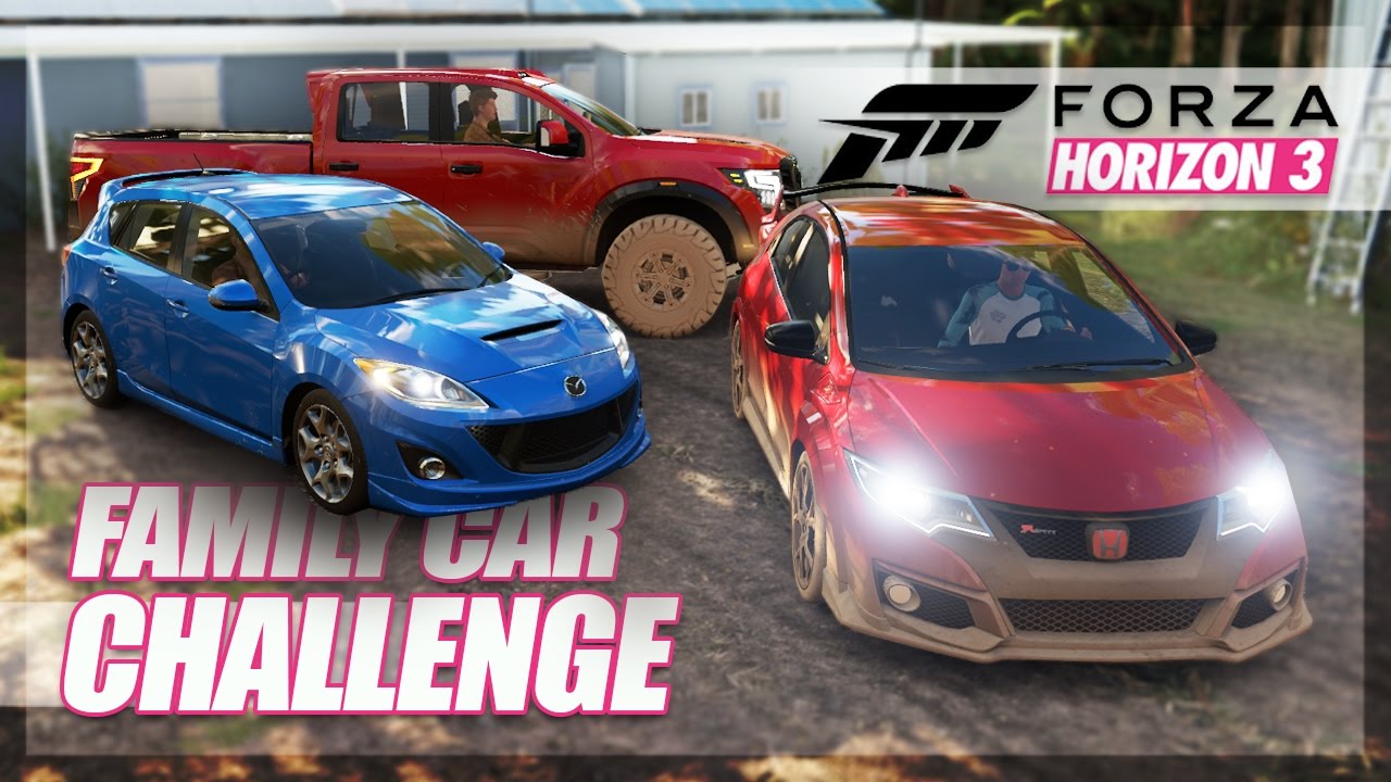 Forza Horizon 3 - Family Car Challenge! (Road Trip & Random Fun)