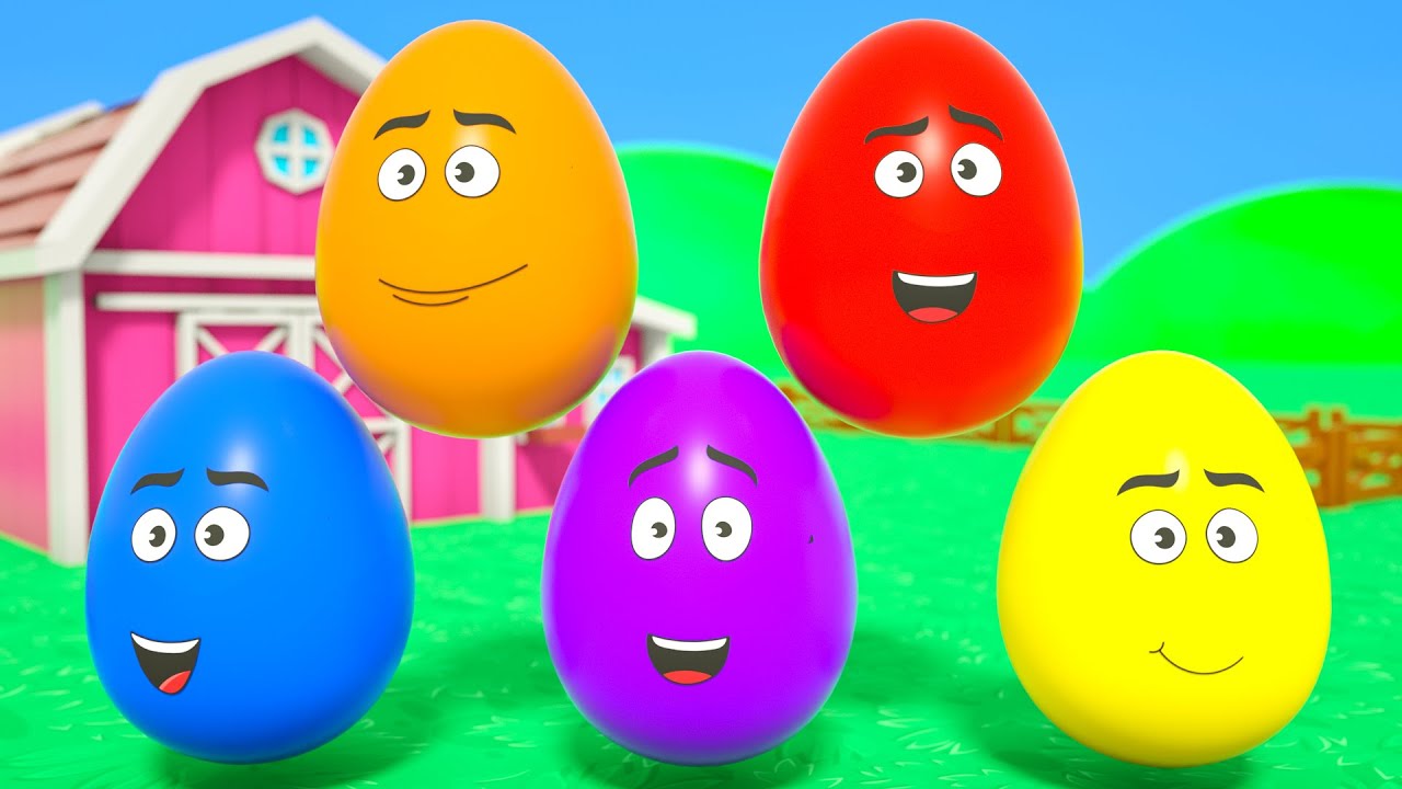 Aprender Colores y Números | Huevos de Colores en la Granja | Canciones Infantiles| DuZoo en Español