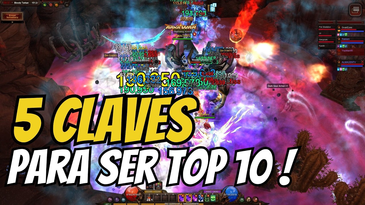 5 CLAVES PARA SER TOP TEN EN MU ONLINE