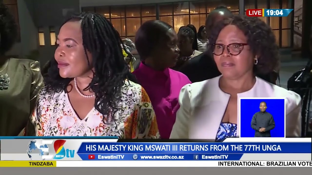 His Majesty King Mswati III returns from United Nations General Debate, 77th Session | #UNGA