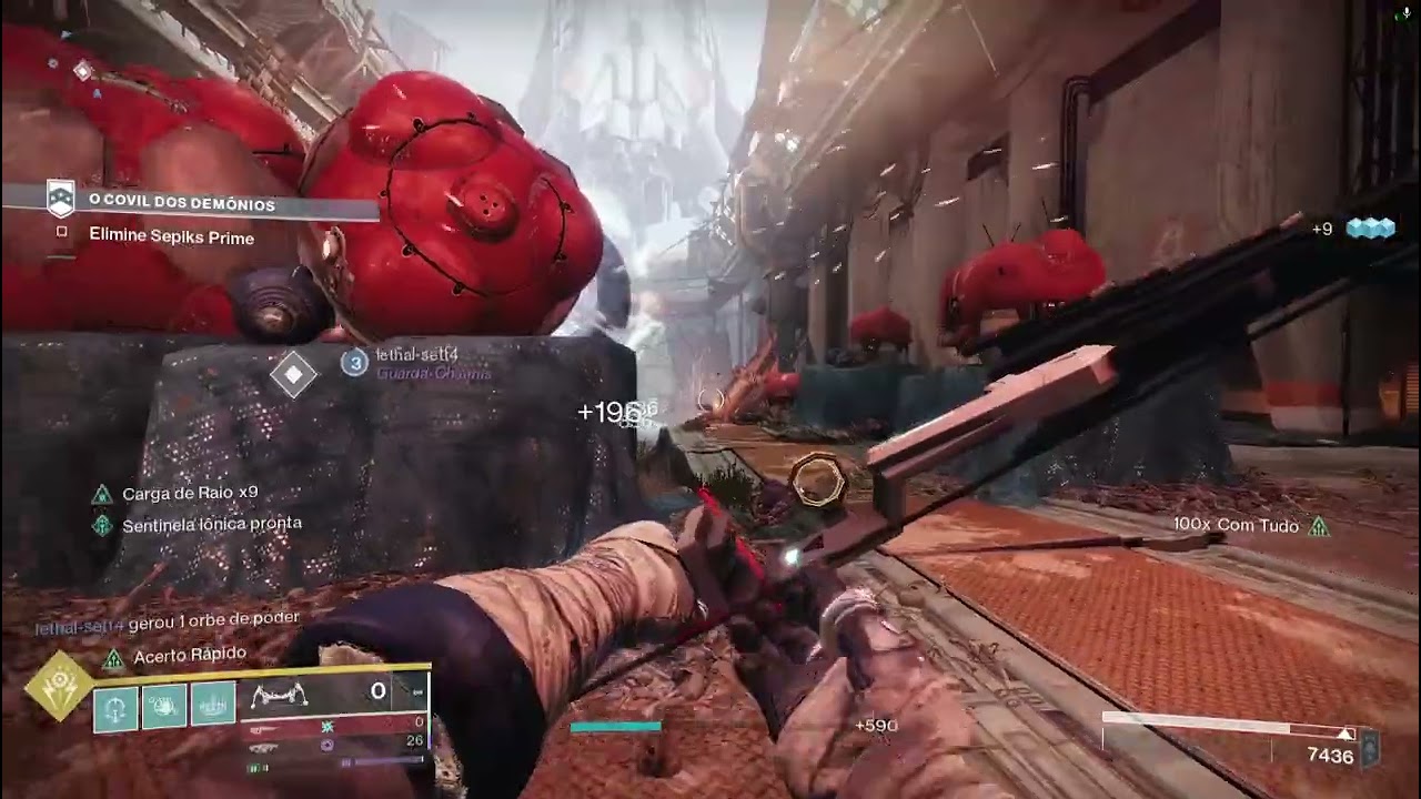 Destiny 2 no GeForce NOW pegando o catalizador senhor do trovão