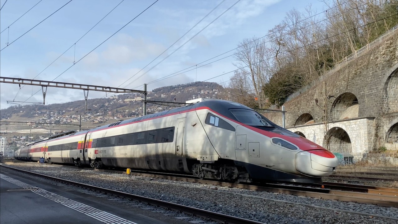 Trafic ferroviaire à Vevey et Aigle