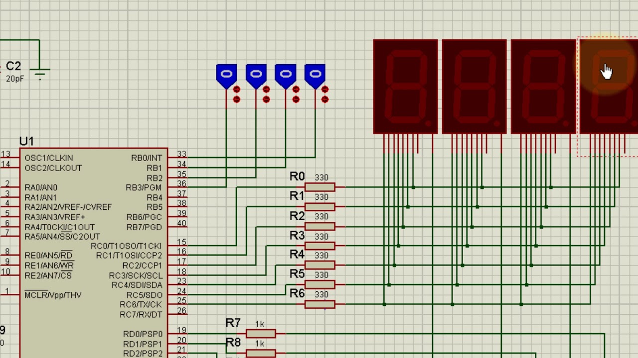 Microcontroladores PIC en mikroC (Parte 4 – Contador 0 a 9999 con display de 7 segmentos)