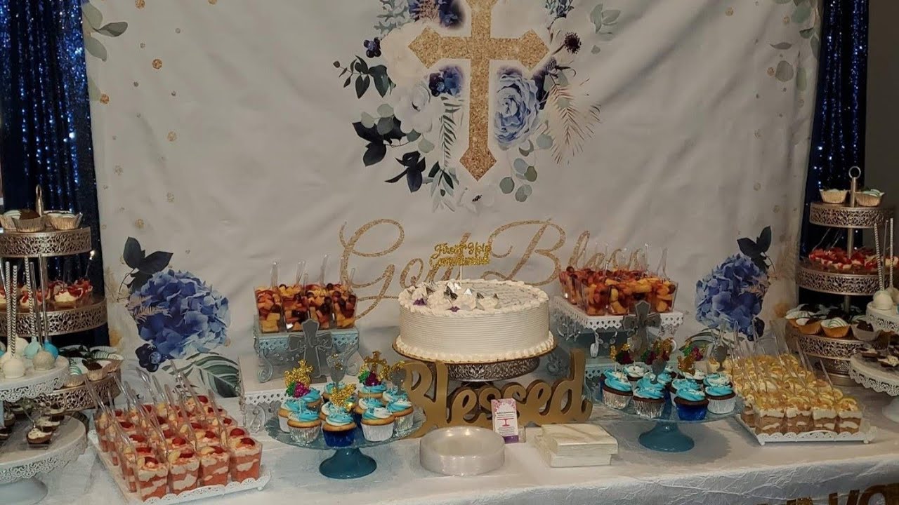 First Holy Communion Theme w/Blue, White,Silver & Hint of Gold