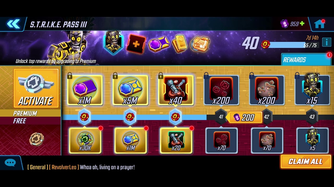 MARVEL Strike Force Daily Objectives 