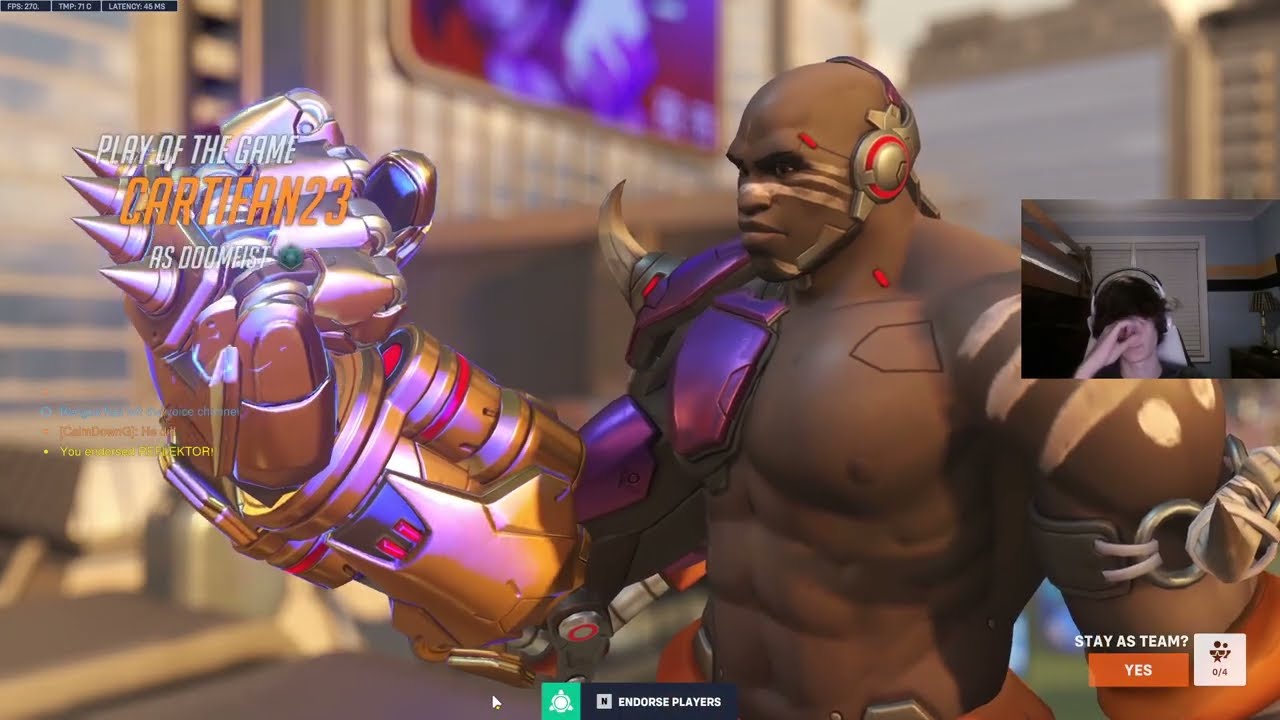 POTG! Игровой процесс Doomfist God Cartifan, 17-й сезон, Overwatch 2
