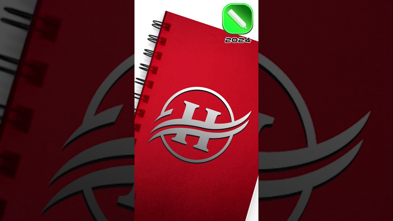 How to make 3D letter H logo design for YouTube Channel🔥#short #logodesign #youtubeshorts
