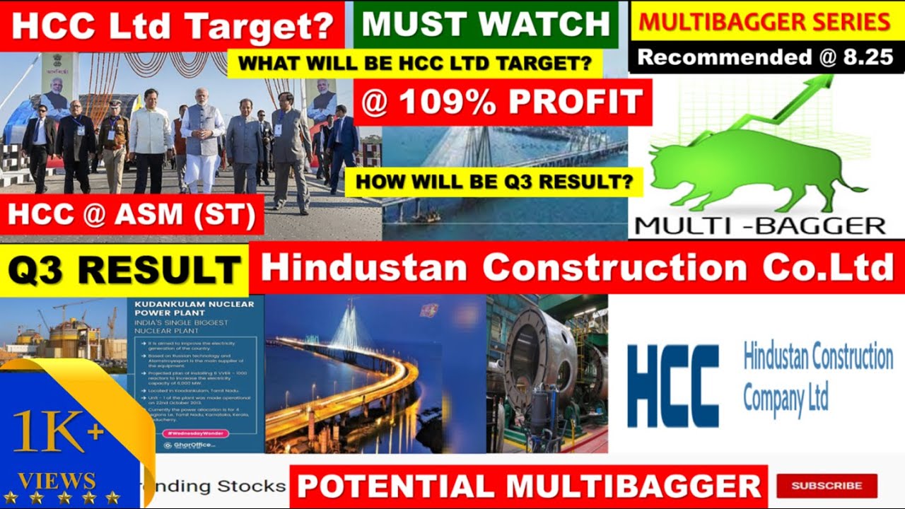 Hindustan Construction Company Ltd latest news & target|HCC Share news| Multibagger|HCC stock Target