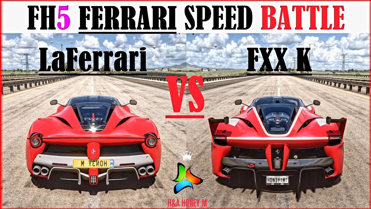 Ferrari FXX K vs Ferrari LaFerrari Forza Horizon 5 (FH5) | Top Speed and Acceleration Battle 4K