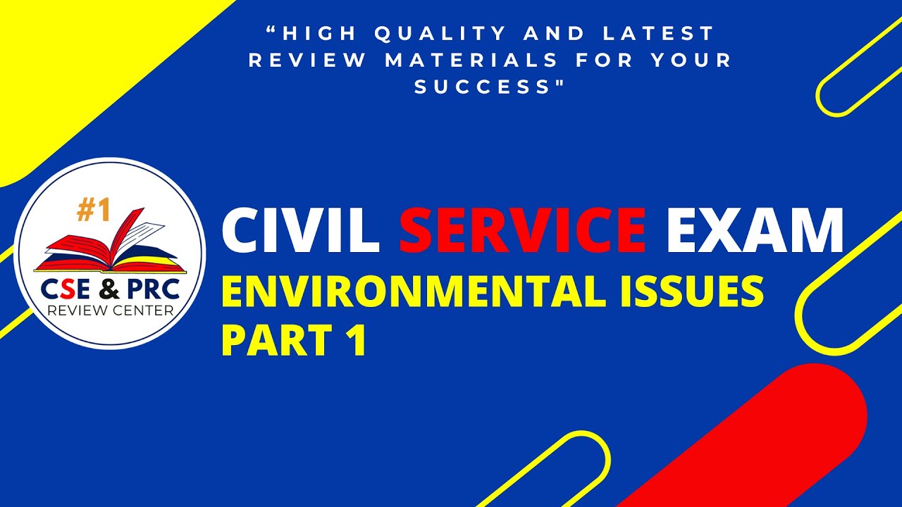 Civil Service Exam Drill for 2026 (ENVIRONMENTAL ISSUES Part 1)
