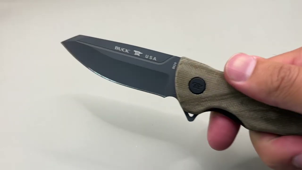 Нож с нефиксированным лезвием Buck SPRINT OPS PRO GREEN CANVAS MICARTA S30V 0843GRS