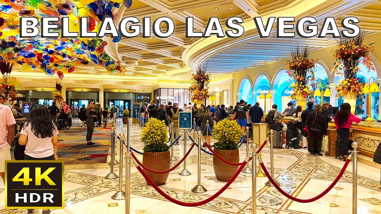 (4K HDR) Bellagio Las Vegas Narrated Walk and Room Tour