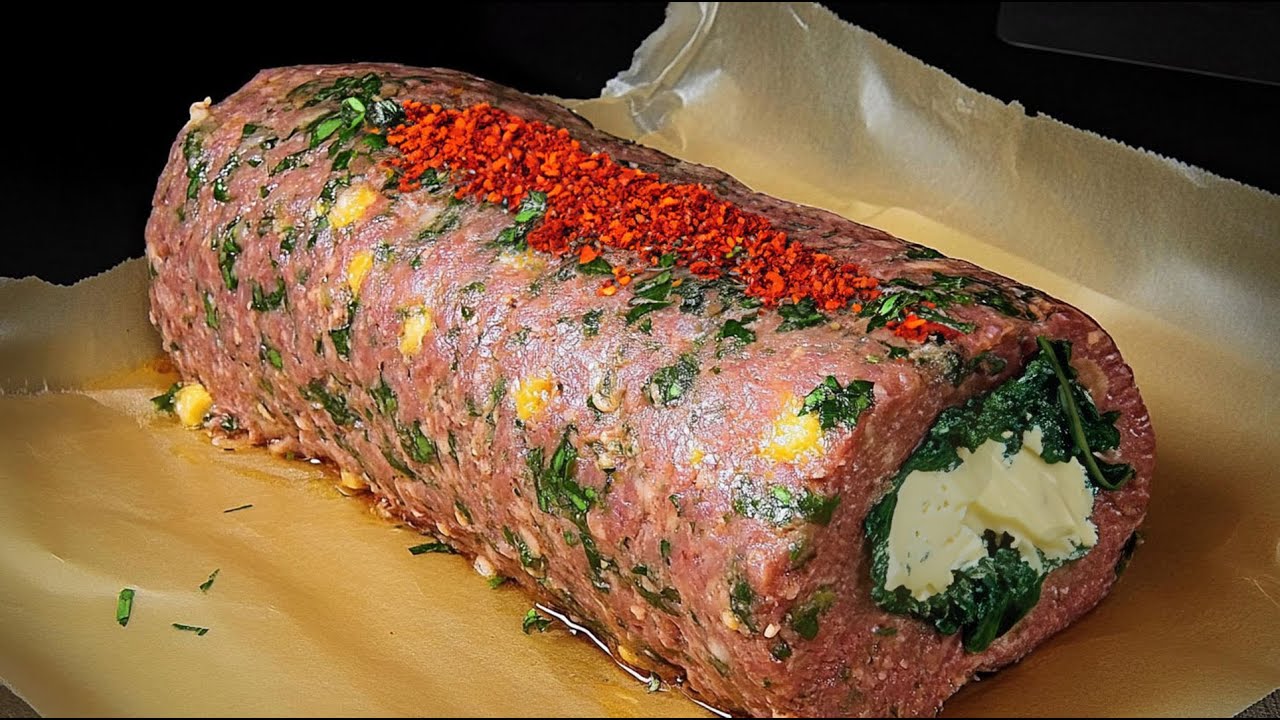 Мои внуки любят это на ужин! Самый вкусный мясной рулет!  Легкий и простой рецепт.