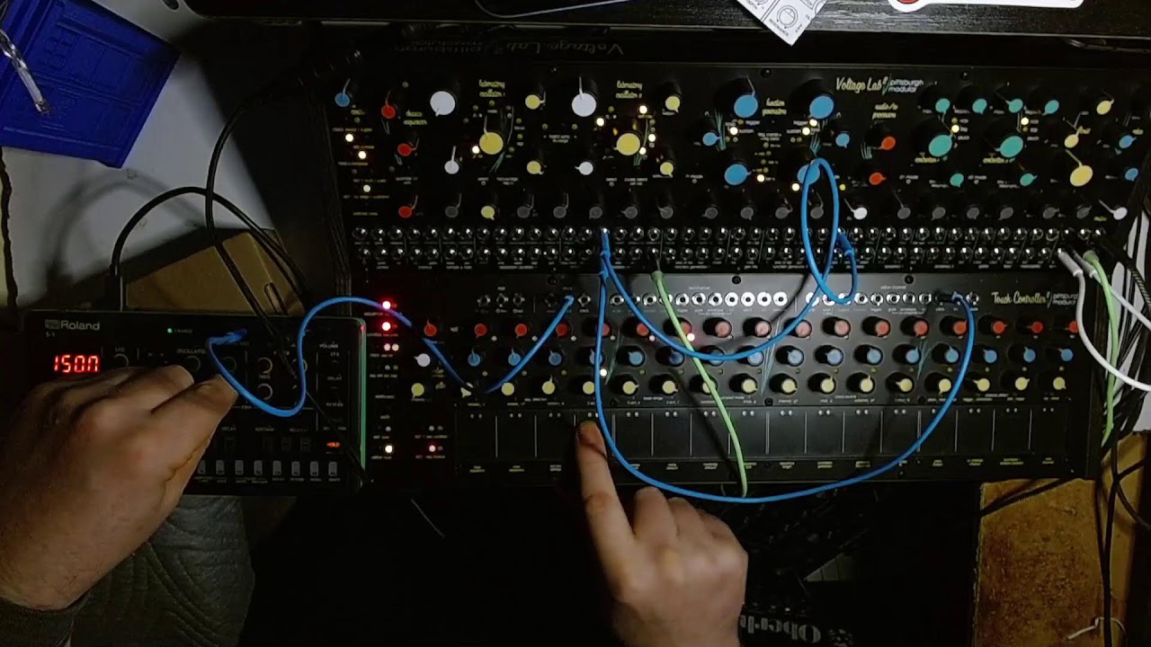 Quick Jam with Roland S1 and Pittsburgh Voltage Lab 2 Synthesizer