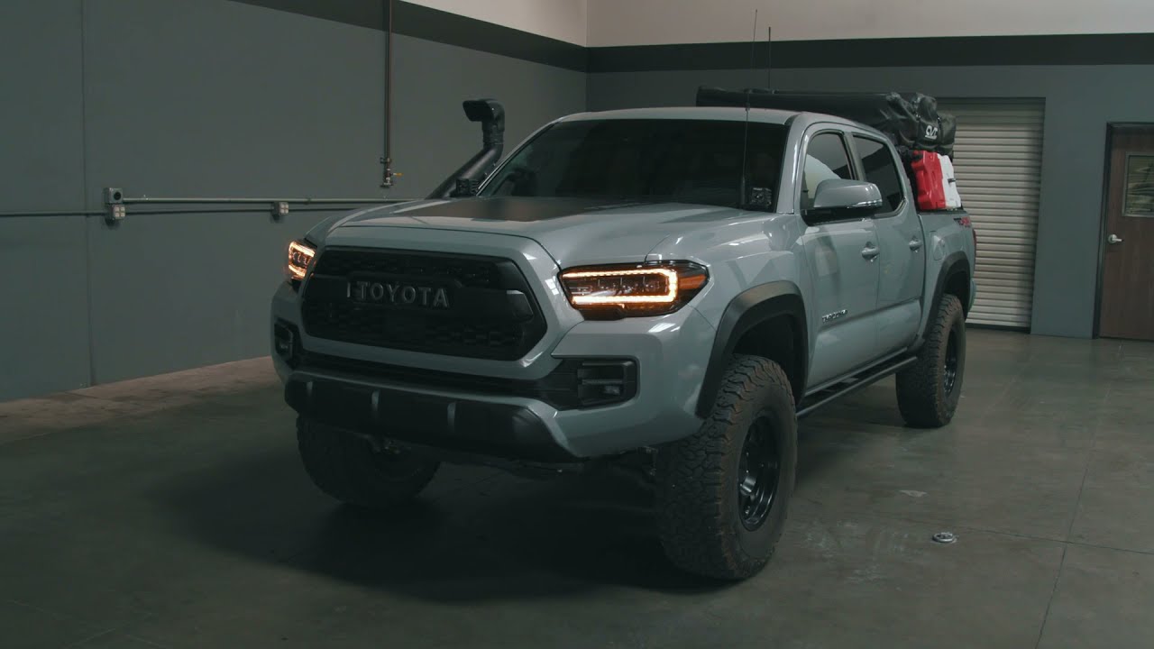 Пошаговое видео от AlphaRex по установке проекционных фар на Toyota Tacoma 2016-2021 годов выпуска.