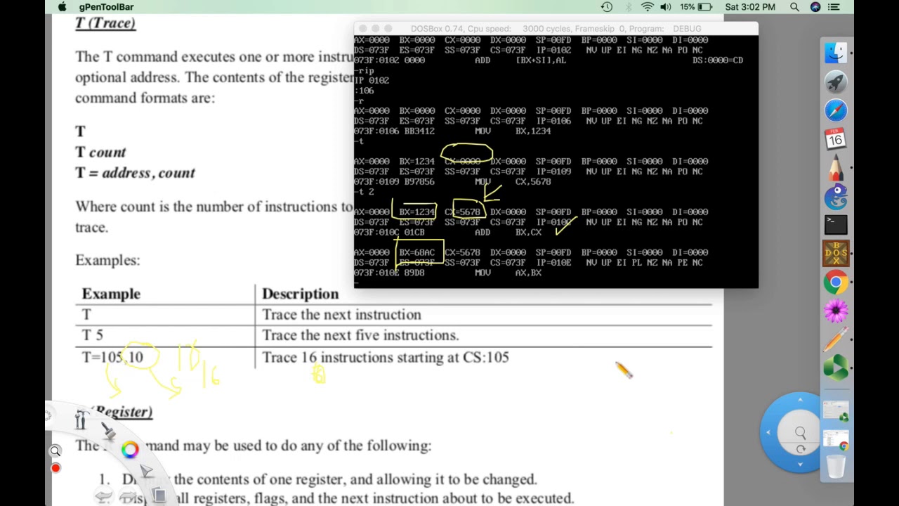 WEEK1: Debug Command TRACE