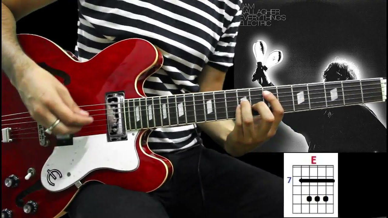 Liam Gallagher - Everything's Electric - TABS Guitar COVER (Rhythm Guitar)
