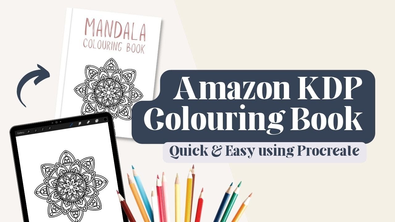 How to create a MANDALA using PROCREATE - A quick and simple way to create colouring pages for KDP.