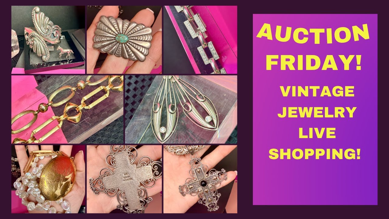 Vintage Jewelry Auction! Estate Sterling, Lockets, Ring Bundles!