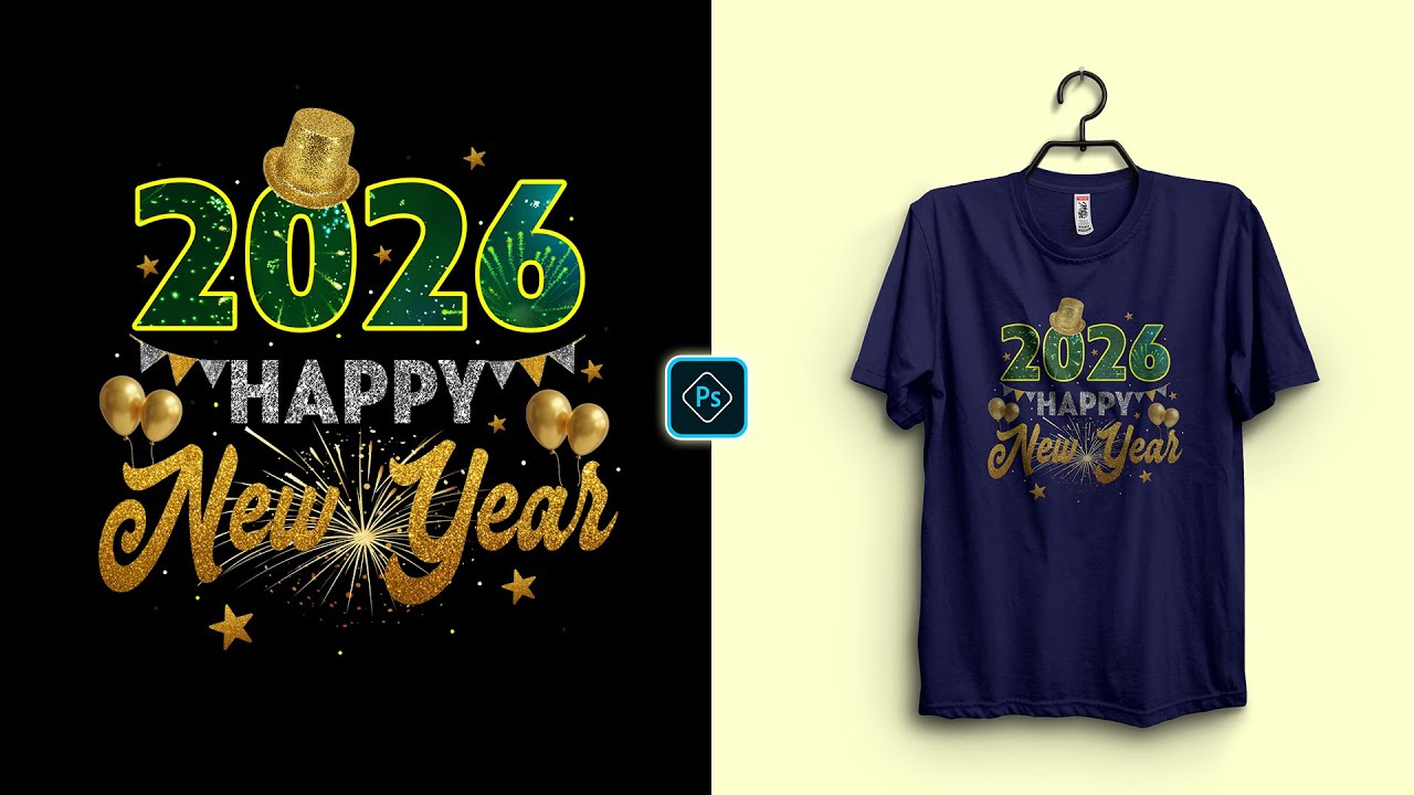 Make Money on Redbubble 2026: Happy New Year T-Shirt Design Tutorial