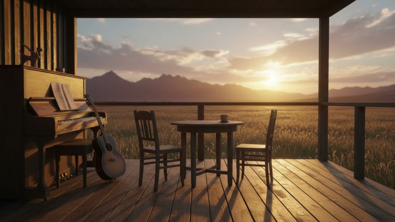 Peaceful Country Evenings | Slow Western Instrumental for Relaxation, Stress Relief and Quiet times