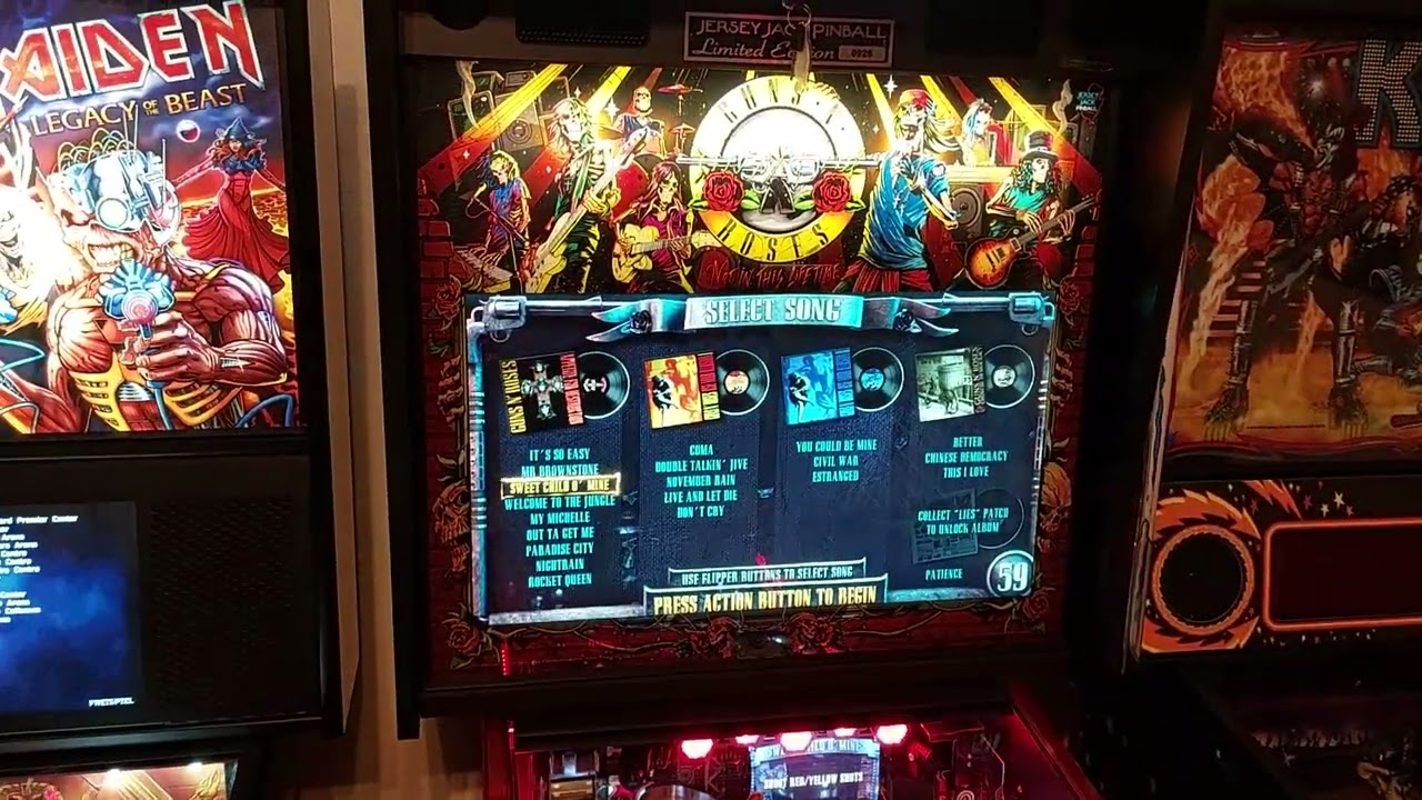 Guns N’ Roses Pinball from Jersey Jack Pinball (JJP-2020) in gameplay
