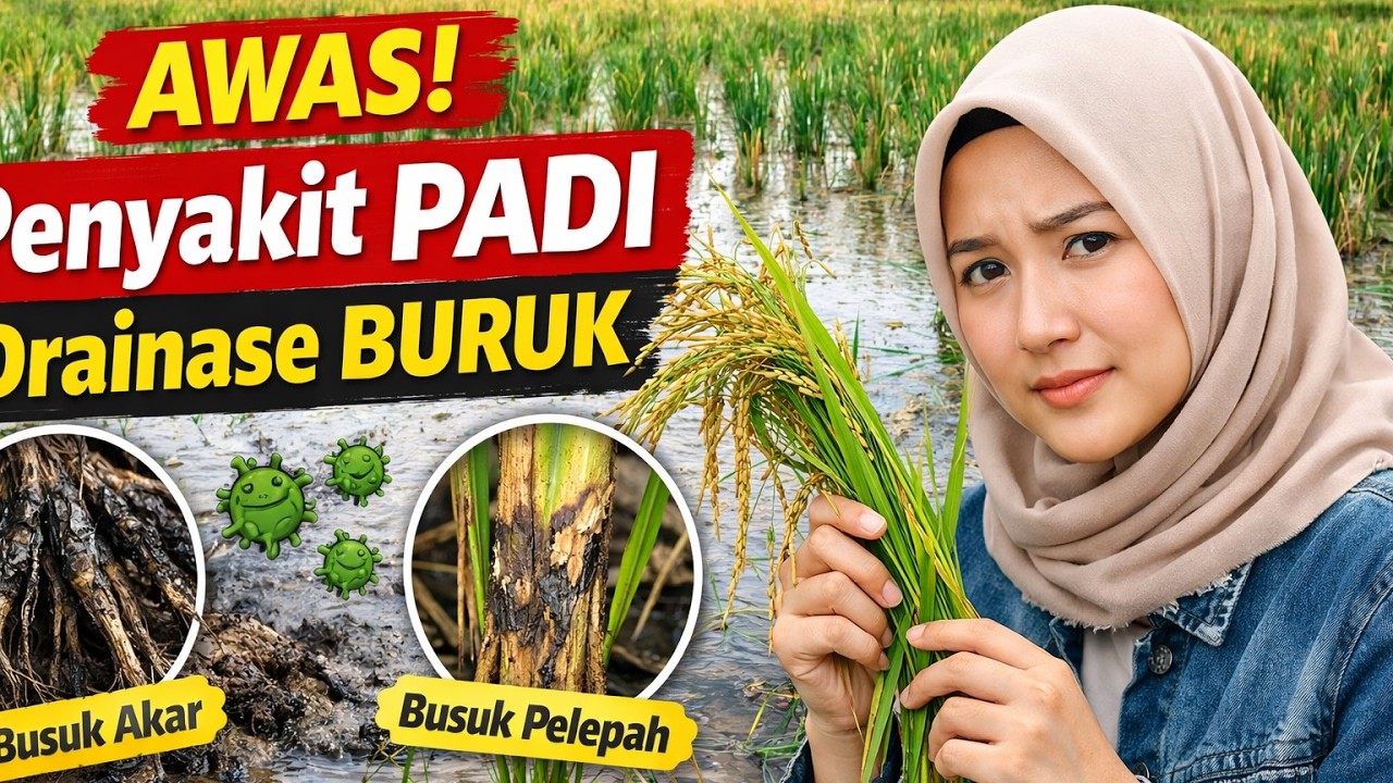 AWAS! Padi Menguning Bukan Kurang Pupuk — Ini Akibat Drainase Sawah Buruk!