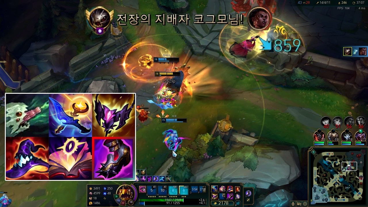 체력 900 미만 = 황새코그모 평타 한방